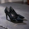 Miss Lotus Siyah Rugan Sivri Burun Stiletto