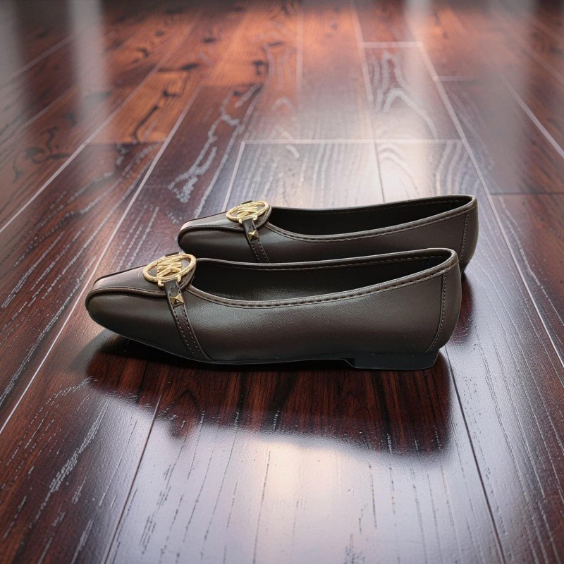 Michael Kors Logolu Kahverengi Şık Babet