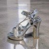 Gümüş Rengi Işıltılı Platform Topuklu Abiye Ayakkabı - Çok Şık!