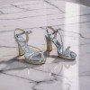Gümüş Rengi Işıltılı Platform Topuklu Abiye Ayakkabı - Çok Şık!