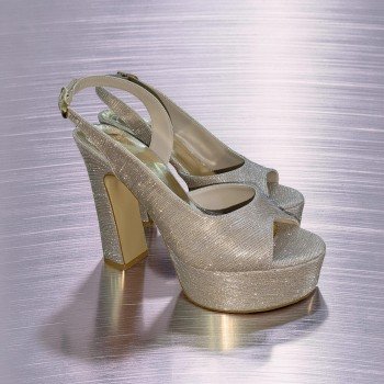 IŞILTILI PLATFORM TOPUKLU AYAKKABI – GÜMÜŞ/SİMLİ