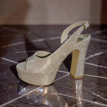 IŞILTILI PLATFORM TOPUKLU AYAKKABI – GÜMÜŞ/SİMLİ