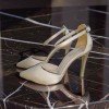 Miss Lotus Krem Saten İnce Yüksek Topuklu Stiletto
