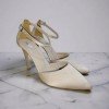 Miss Lotus Krem Saten İnce Yüksek Topuklu Stiletto