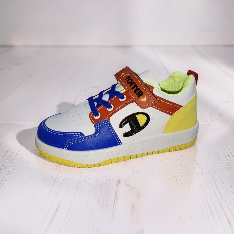 Volter Çocuk Renkli Spor Ayakkabı - Cırt Cırtlı ve Bağcıklı Günlük Sneakers